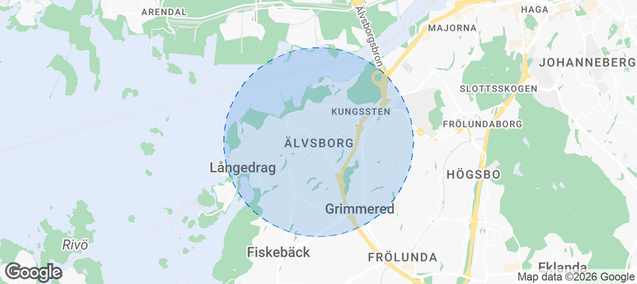 Älvsborg Airbnb map